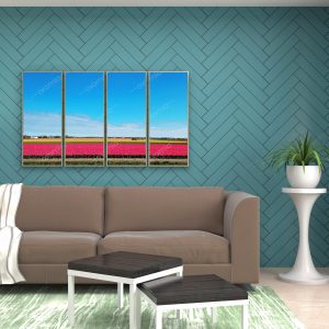 Blue Sky Clouds and Tulips